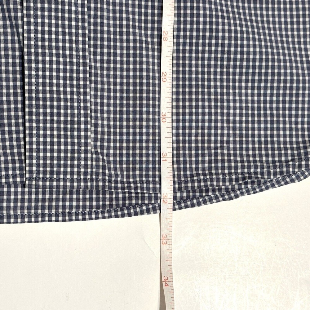 Cole Haan Men's XL Grand Os Long Sleeve Plaid Button Up Stretch Shirt - Picture 5 of 8